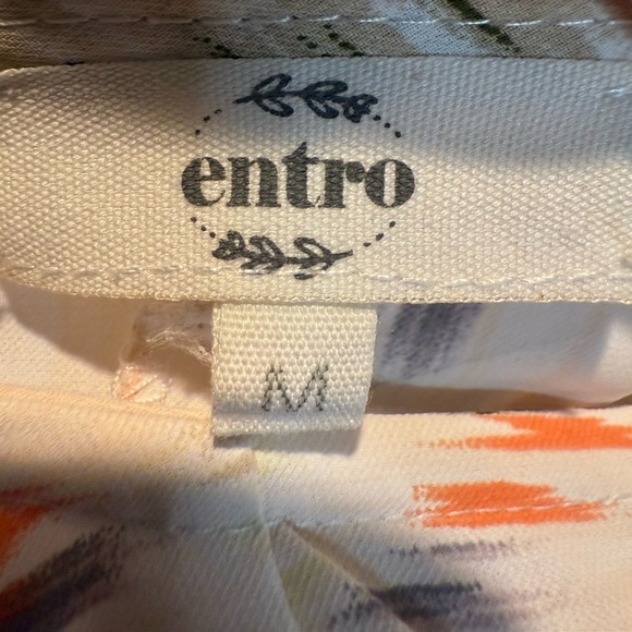 Entro Orange and Cream Floral Blouse - Picture 7 of 7